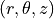 (r, \theta, z)