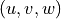 (u, v, w)